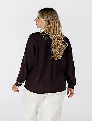 MS MODE Pull Pull à manches papillon