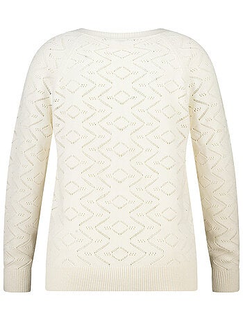 MS MODE Pull Pull à motif ajouré