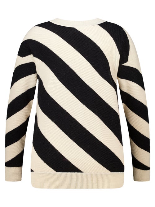 MS MODE Pull Pull à rayures diagonales - Kiabi
