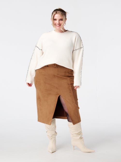 MS MODE Pull Pull avec coutures décoratives - Kiabi