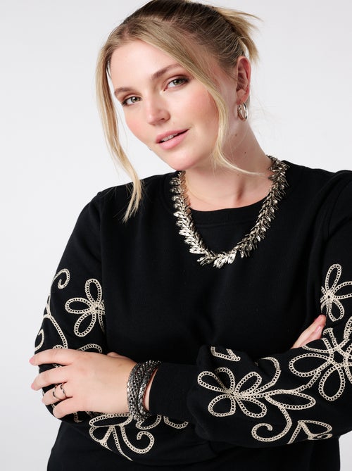 MS MODE Pull Pull avec détails brodés - Kiabi