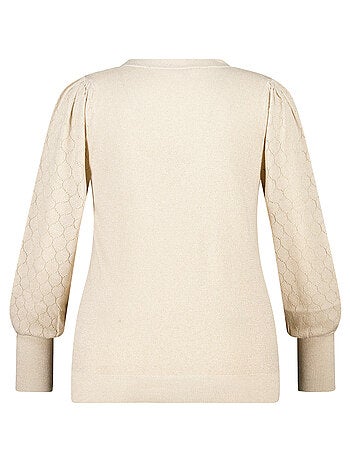MS MODE Pull Pull avec détails sur les manches