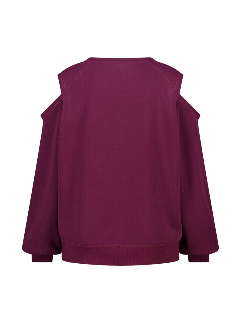 MS MODE Pull Pull avec épaule découpée Rouge bordeaux - Kiabi