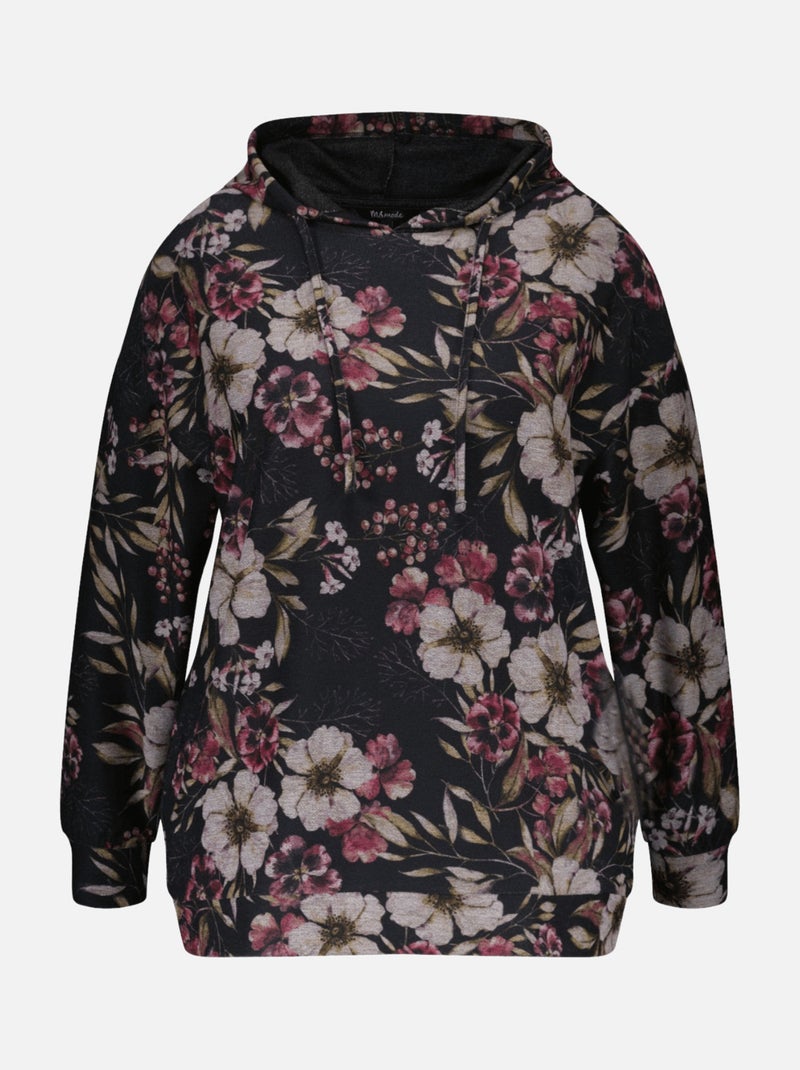MS MODE Pull Pull avec imprimé fleuri Gris Noir - Kiabi
