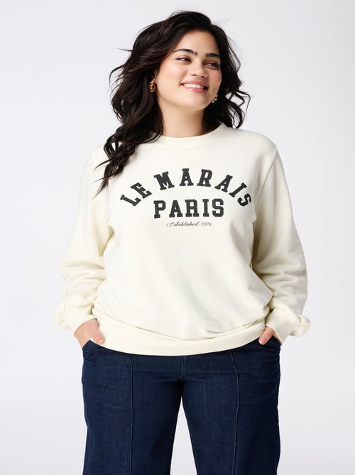 MS MODE Pull Pull avec inscription - Kiabi