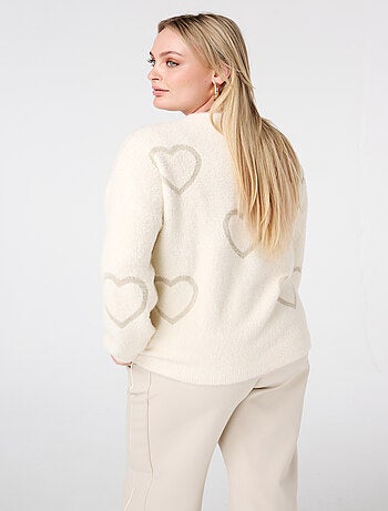 MS MODE Pull Pull doux à cœurs