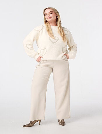 MS MODE Pull Pull doux à cœurs