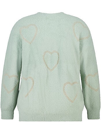 MS MODE Pull Pull doux à cœurs