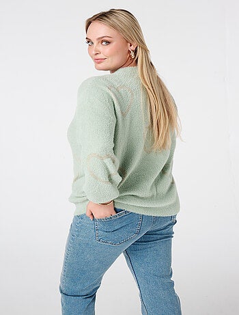 MS MODE Pull Pull doux à cœurs