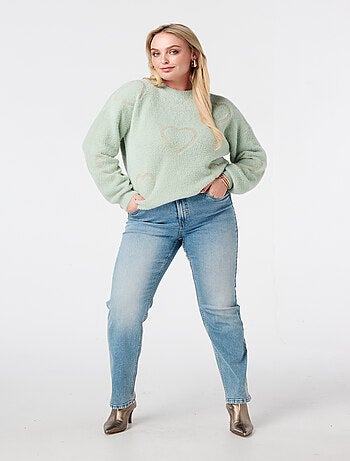 MS MODE Pull Pull doux à cœurs