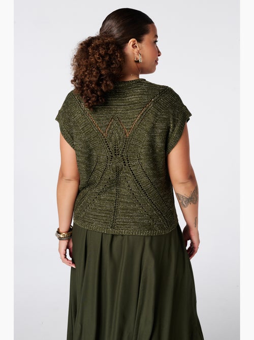 Ms Mode Pull pull en crochet à manches courtes - Kiabi