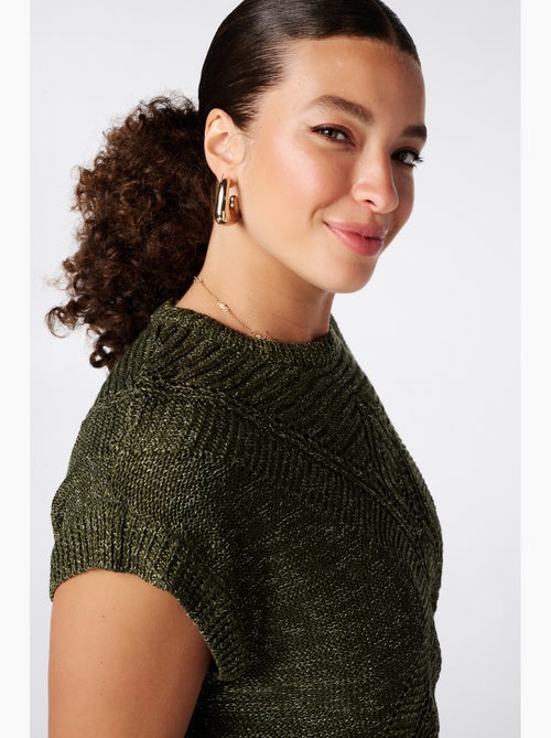 Ms Mode Pull pull en crochet à manches courtes - Kiabi