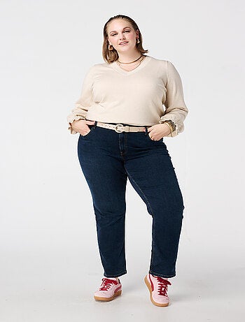 MS MODE Pull Pull en lurex avec manches volantées