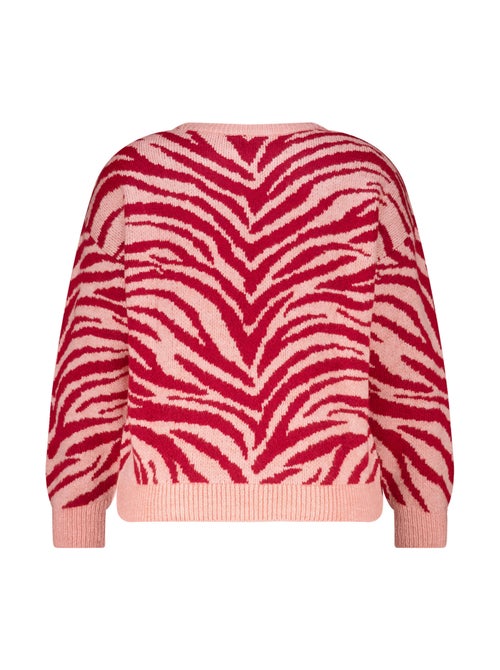 MS MODE Pull Pull en maille à rayures zébrées - Kiabi