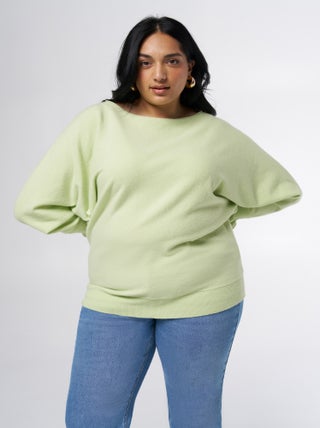 MS MODE Pull Pull en maille avec col bateau