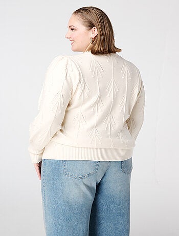 MS MODE Pull Pull en maille avec motif