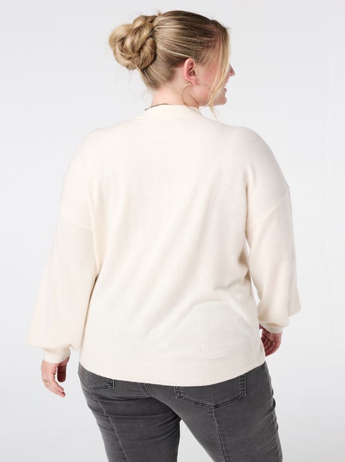 MS MODE Pull Pull en maille fine à manches ballon - Kiabi