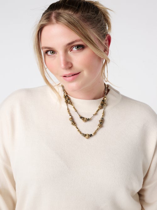 MS MODE Pull Pull en maille fine à manches ballon - Kiabi