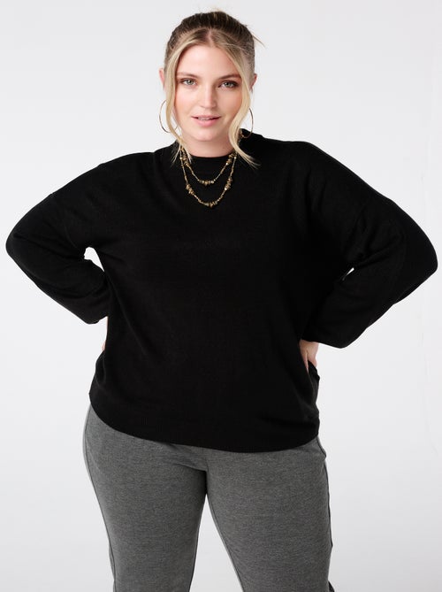 MS MODE Pull Pull en maille fine à manches ballon - Kiabi