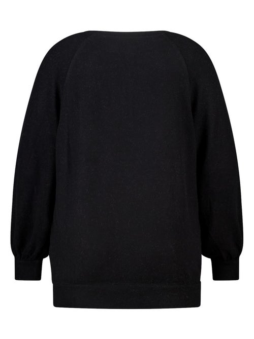 MS MODE Pull Pull en velours avec boutons strass - Kiabi