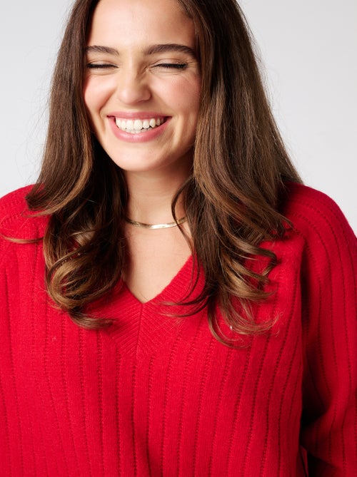 MS MODE Pull Pull finement tricoté avec motif - Kiabi