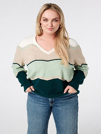 MS MODE Pull Pull imprimé et lurex