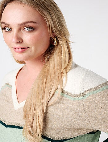 MS MODE Pull Pull imprimé et lurex