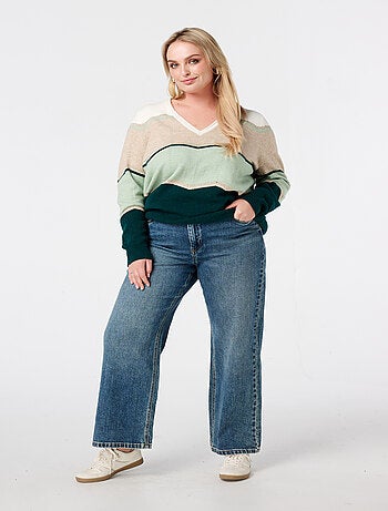 MS MODE Pull Pull imprimé et lurex