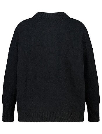 MS MODE Pull Pull polo en maille fine