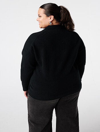 MS MODE Pull Pull polo en maille fine