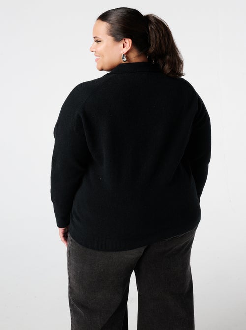 MS MODE Pull Pull polo en maille fine - Kiabi