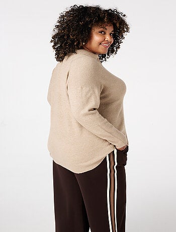 MS MODE Pull Pull polo en maille fine