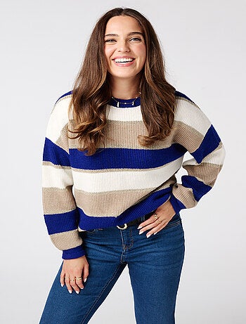 MS MODE Pull Pull rayé avec lurex