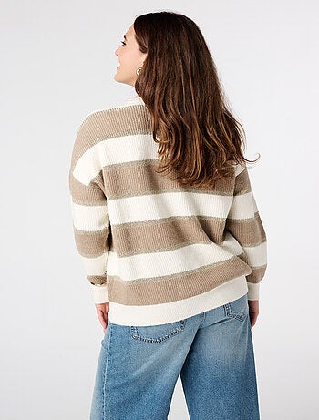 MS MODE Pull Pull rayé avec lurex