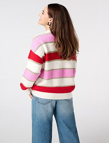 MS MODE Pull Pull rayé avec lurex