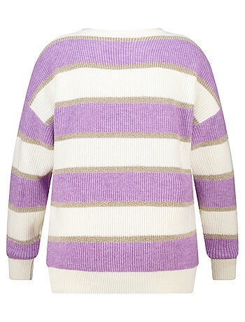 MS MODE Pull Pull rayé avec lurex