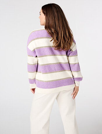 MS MODE Pull Pull rayé avec lurex