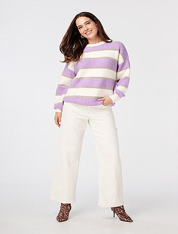 MS MODE Pull Pull rayé avec lurex