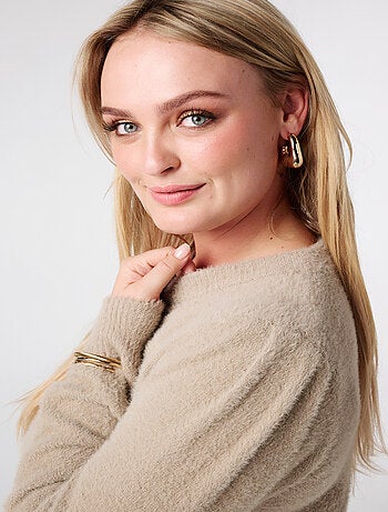 MS MODE Pull Pull tricoté en fil doux