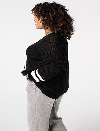 MS MODE Pull Pull universitaire en maille fine