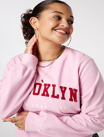 MS MODE Pull Sweat-shirt avec inscription