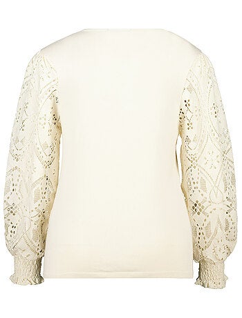 MS MODE Pull Top avec manches en dentelle