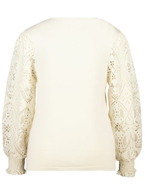 MS MODE Pull Top avec manches en dentelle - Kiabi