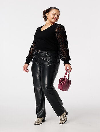 MS MODE Pull Top avec manches en dentelle
