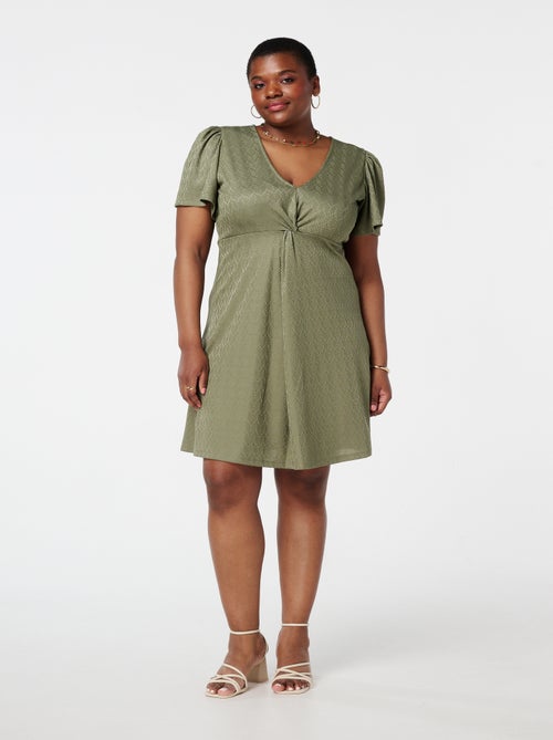 MS MODE Robe Robe avec bouton fantaisie - Kiabi