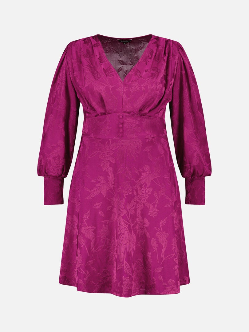 Mit Ms Robe MS MODE Robe Robe avec détails en satin - Rouge - Kiabi - nu€