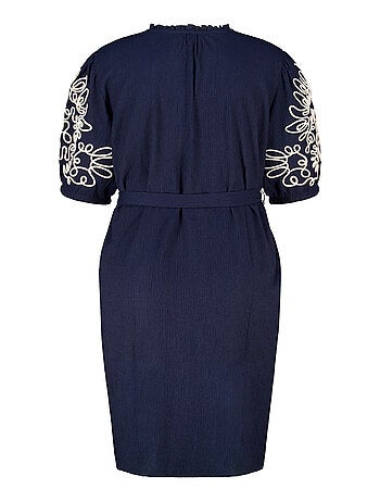 MS MODE Robe Robe avec détails sur les manches