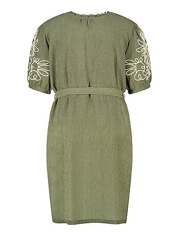 MS MODE Robe Robe avec détails sur les manches