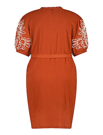 MS MODE Robe Robe avec détails sur les manches