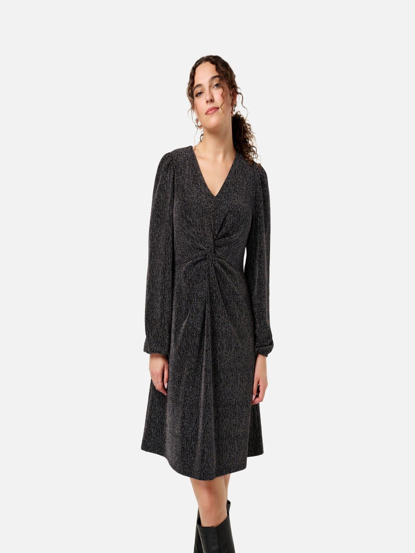 Mit Ms Robe MS MODE Robe Robe avec nœud fantaisie - Noir - Kiabi - 44.99€